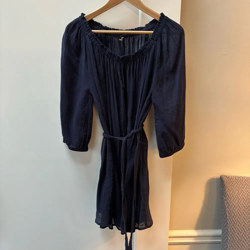 J.Crew navy crepe tunic women’s size M